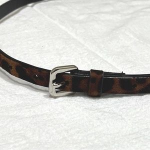 JESSICA SIMPSON Leopard Cheetah Belt 42”L x 1/2”W 7-Hole Adjustment SZ M
